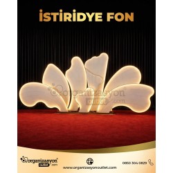 İstiridye Arka Fon | Premium Işıklı Sahne Dekoru İstiridye Arka Fon | Premium Işıklı Sahne Dekoru