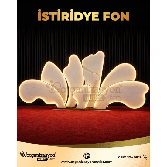 İstiridye Arka Fon | Premium Işıklı Sahne Dekoru