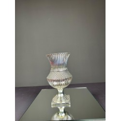 Vintage Orta Boy Gümüş Cam Vazo Vintage Orta Boy Gümüş Cam Vazo