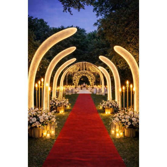 Işıklı Kemer Altın Giriş Yolu (Dantel Kumaşlı) 8 ADET