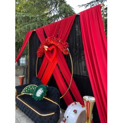 Kına  Çapraz Perde - 300x400 CM ( Arka Fon Siyah + 6 Adet Farbella )  Kına  Çapraz Perde - 300x400 CM ( Arka Fon Siyah + 6 Adet Farbella )