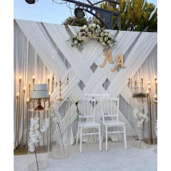 Beyaz Farbella  Çapraz Perde - 300x400 CM Beyaz Farbella  Çapraz Perde - 300x400 CM