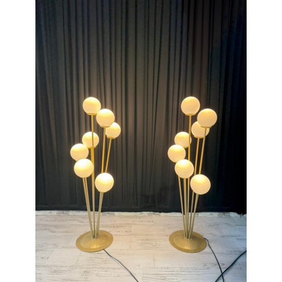 Şimşek Mızrak Şamdan Plastik Küre Başlıklı 130 Cm