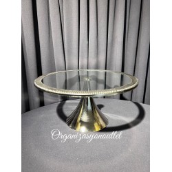 Cam Pasta Altlığı Krom Gümüş 30 Cm Cam Pasta Altlığı Krom Gümüş 30 Cm