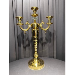 Gold Şahmeran 3 Kollu  Mumluk - 49 CM Gold Şahmeran 3 Kollu  Mumluk - 49 CM