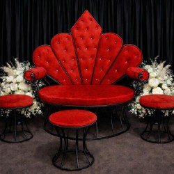 KIRMIZI- SİYAH METAL HANZADE TAHT