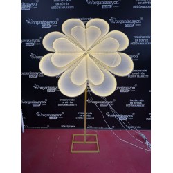 Papatya Kalpli Işıklı Fon  Dekoratif Düğün Ekipmanları – OrganizasyonOutlet Arka Fon Nişan Ekipmanları