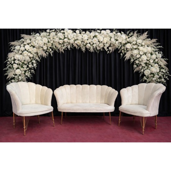 krem gold nişan koltuk seti organizasyon ekipmanları