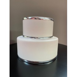 Gümüş Pasta Dekoratif Metal Gümüş Pasta Dekoratif Metal