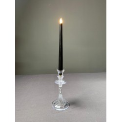 Pilli Siyah Led Şamdan Mumu 28 Cm